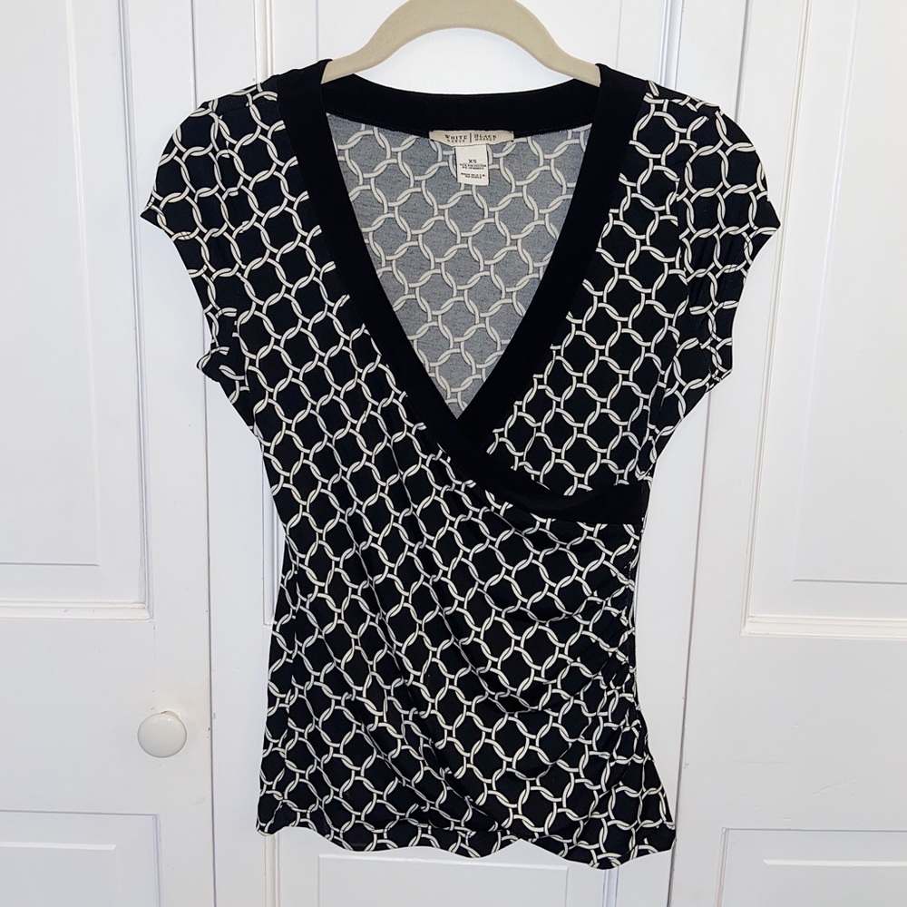 White House Black Market Faux Wrap Top